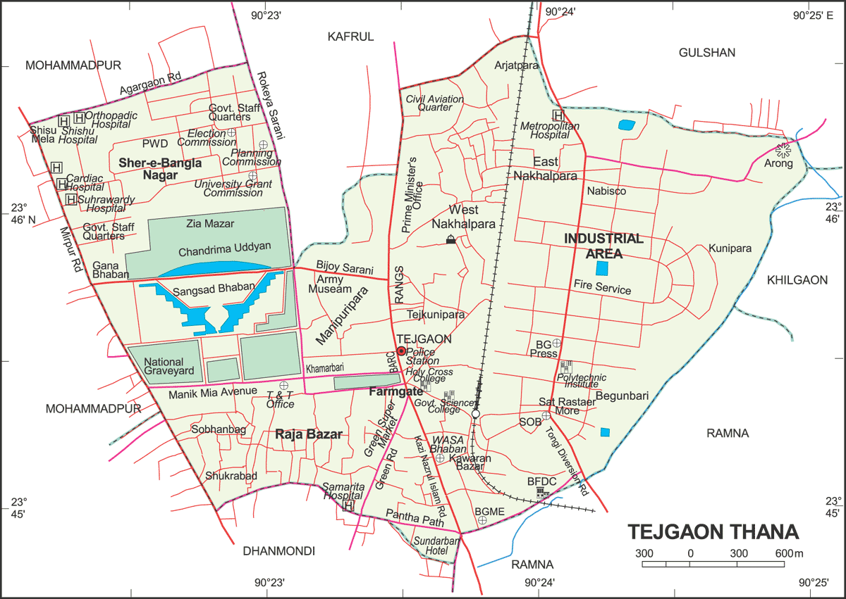 Maps of Bangladesh Tejgaon Thana