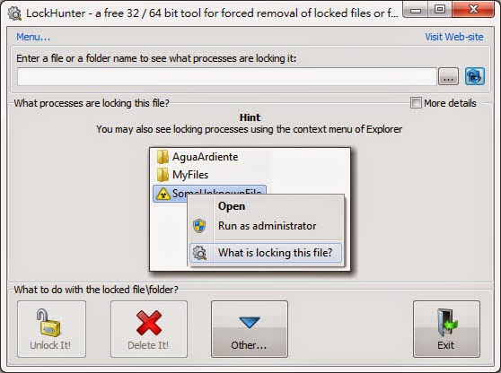 強制解除鎖定檔案、資料夾軟體：LockHunter Portable 免安裝版下載