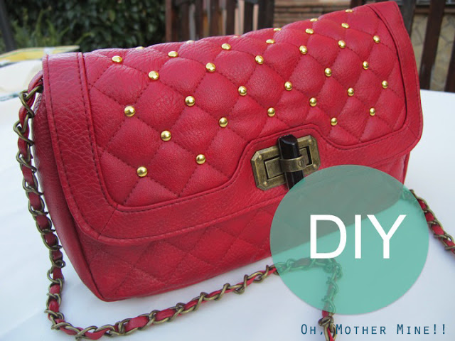 DIY Bolso Vintage con tachuelas DIY Vintage Studded Handbag