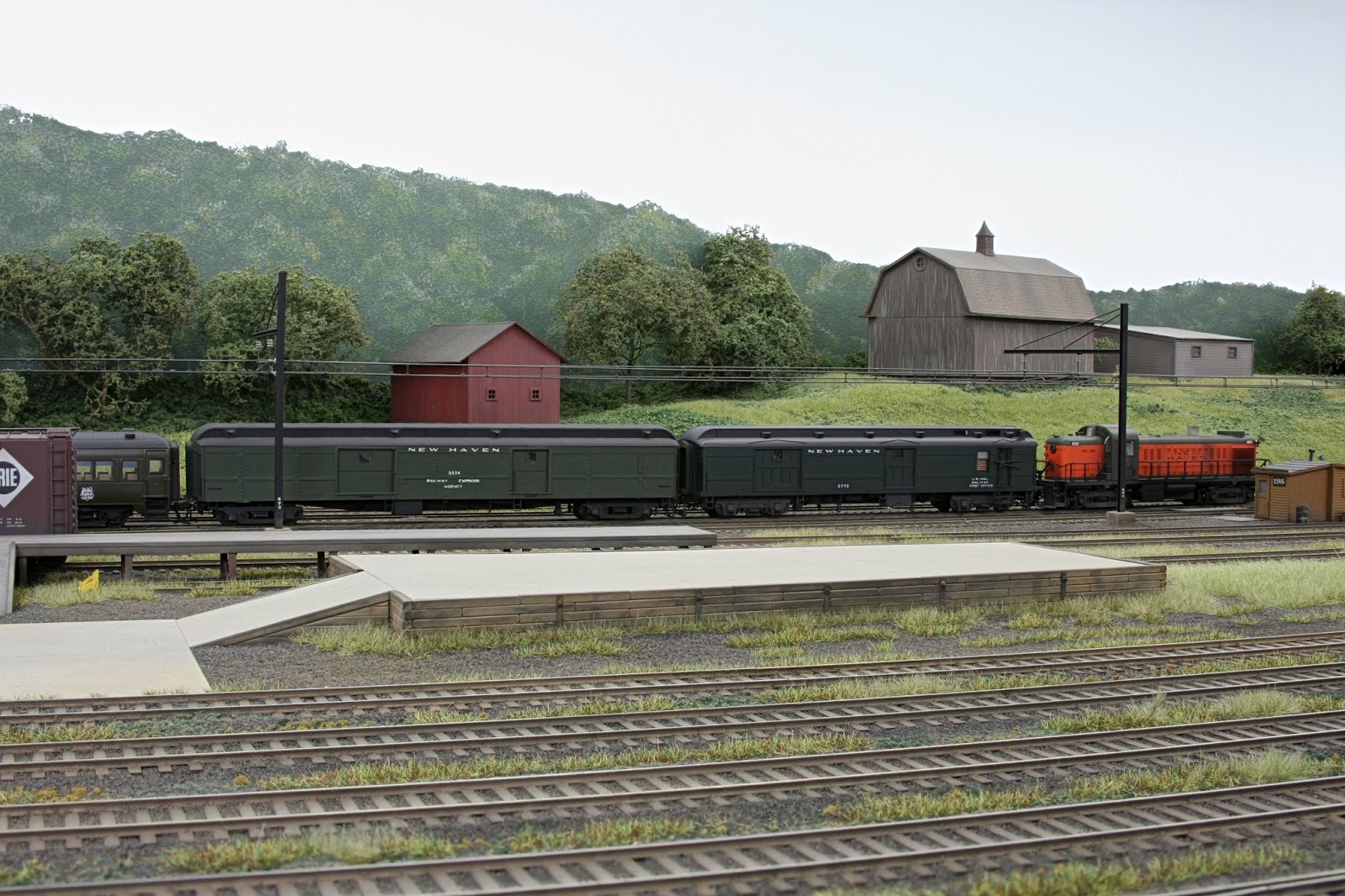 Signal Station 199 Boston & Maine Baggage Express Car 3280 Model