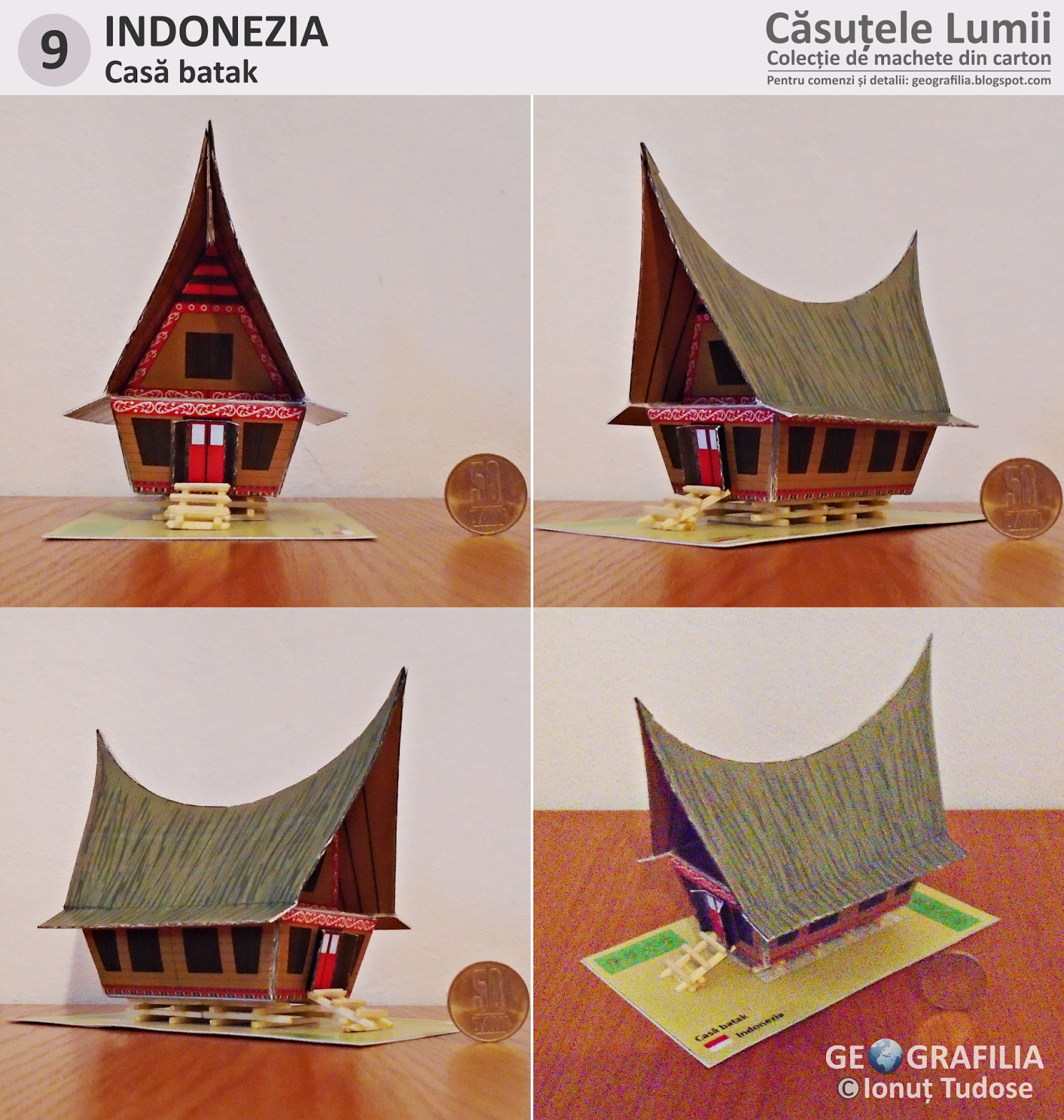 GEOGRAFILIA Căsuțele Lumii Colecție de machete din carton de Ionuț