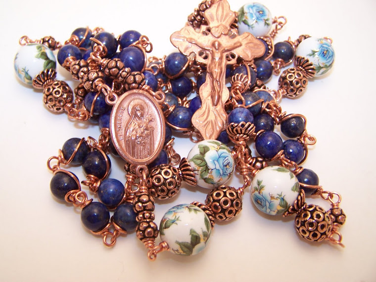 No. 123.  Copper Collection! Rosary of the Sacred Heart Of Jesus/St. Teresa The Little Flower