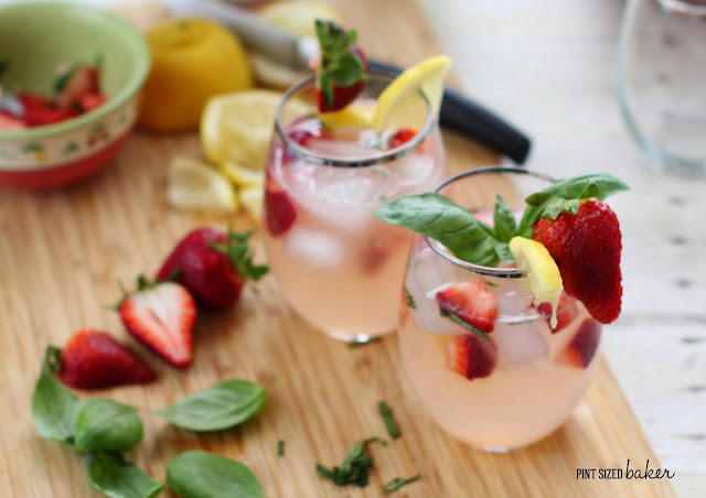 Fresh, garden grown basil and strawberries add a wonderful flavor to basic lemonade. Add some vodka for an adult Strawberry Basil Lemonade.