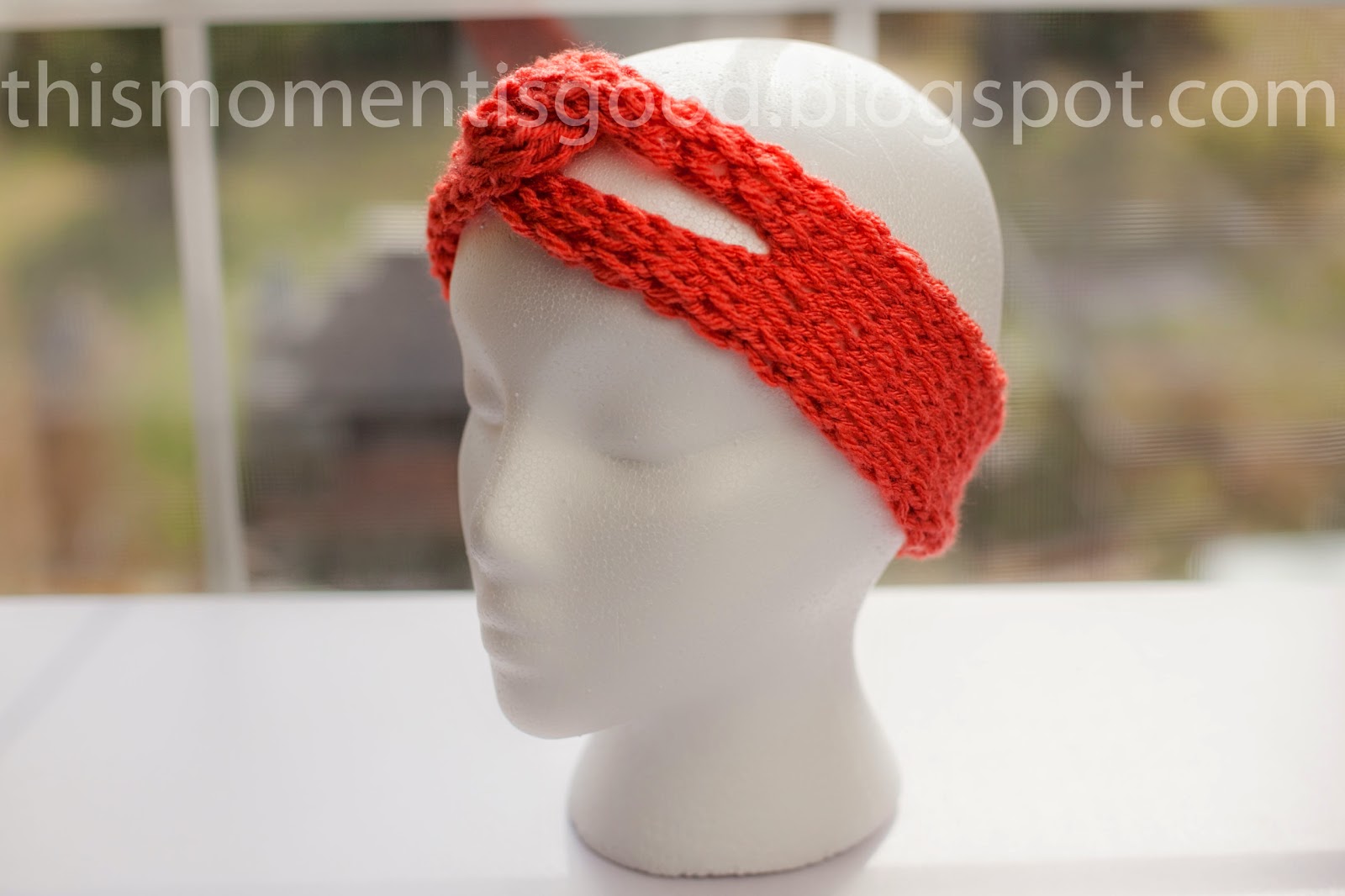 LOOM KNIT TWISTED HEADBAND... Loom Knitting by This Moment is Good!