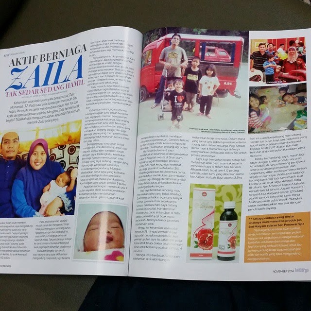 Penulis di Media, majalah Sri Dewi & Keluarga keluaran November 2014