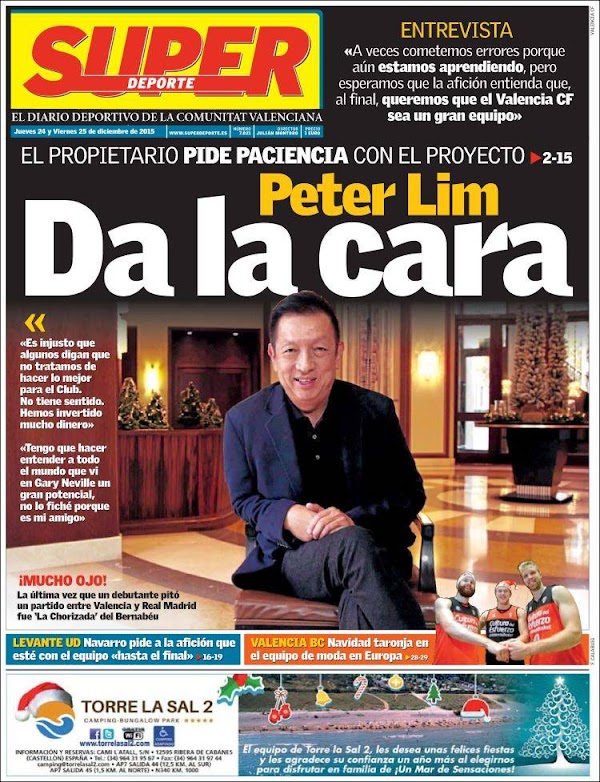 Valencia, Superdeporte: "Peter Lim da la cara"