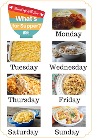 What's for Supper Sunday meal plan recipes include Crock Pot BBQ Chicken, Cheeseburger and Fries Casserole, White Chicken Chili, Chicken Spaghetti, Cheesy Ham and Vegetable Bake, and so much more. 