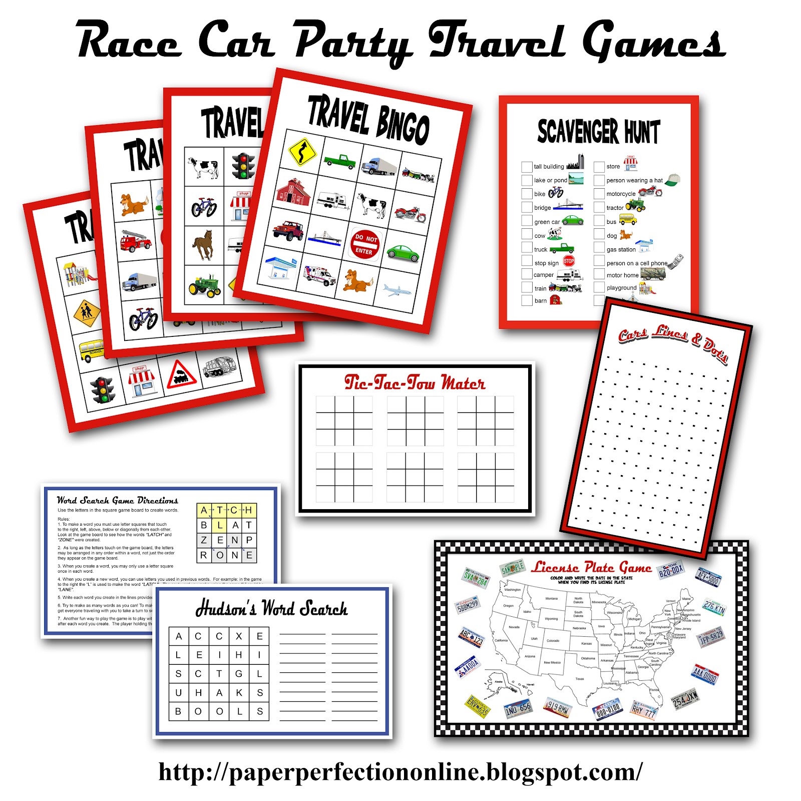Paper Perfection: Race Car / Cars Party Printables