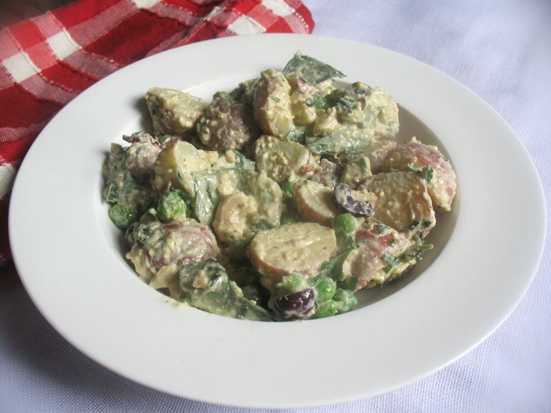 Creamy Potato Salad with Cashew Dressing and Fresh Basil Lisa's