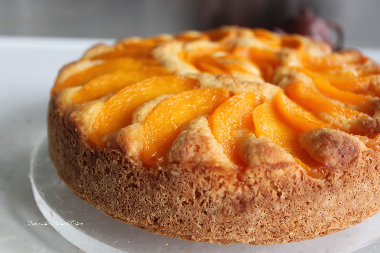 ♥ Peach & Honey Glazed Cornmeal Cake ♥ Andre's the Home Baker
