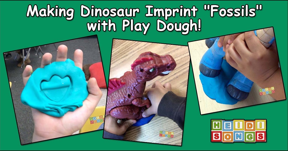 making fossils with playdough