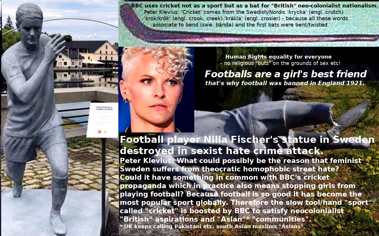 Statues  of football player Nilla Fischer and Caroline Seger vandalized in Sweden