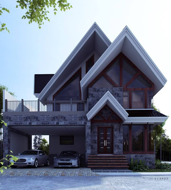 Desain rumah mewah minimalis modern 2 lantai Desain rumah mewah minimalis modern 2 lantai