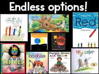 Favorite interactive read alouds for teaching color words! 