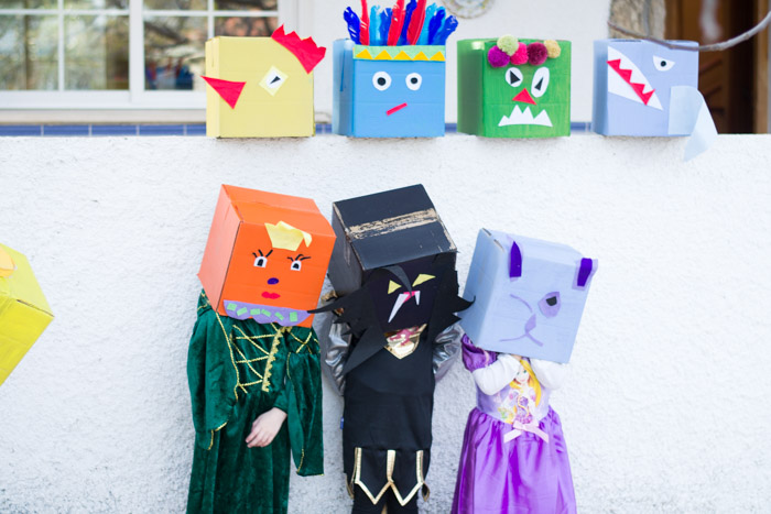 Disfraz Carnaval Cajas de cartón diy