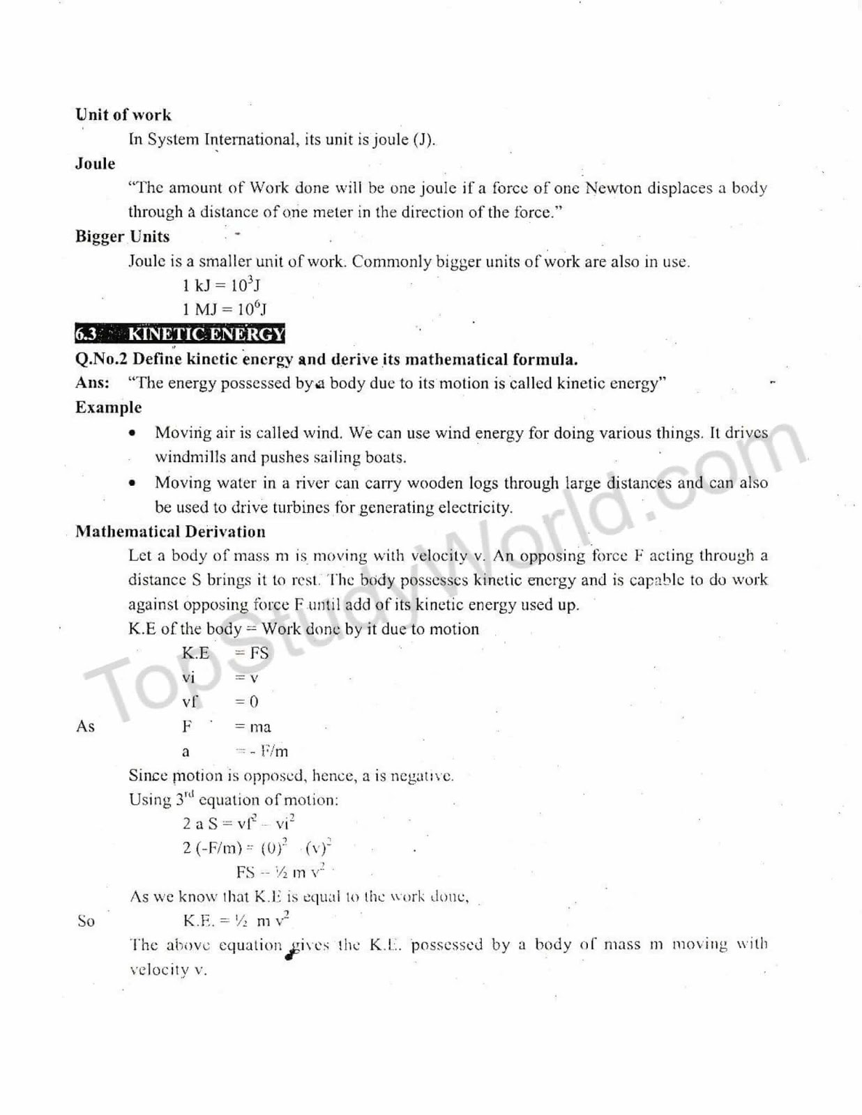 KIPS 9th Class Physics Notes For Ch 6 Work And Energy With PDF Top kips-9th-class-physics-notes-for-ch-6-work-and-energy-with-pdf-top