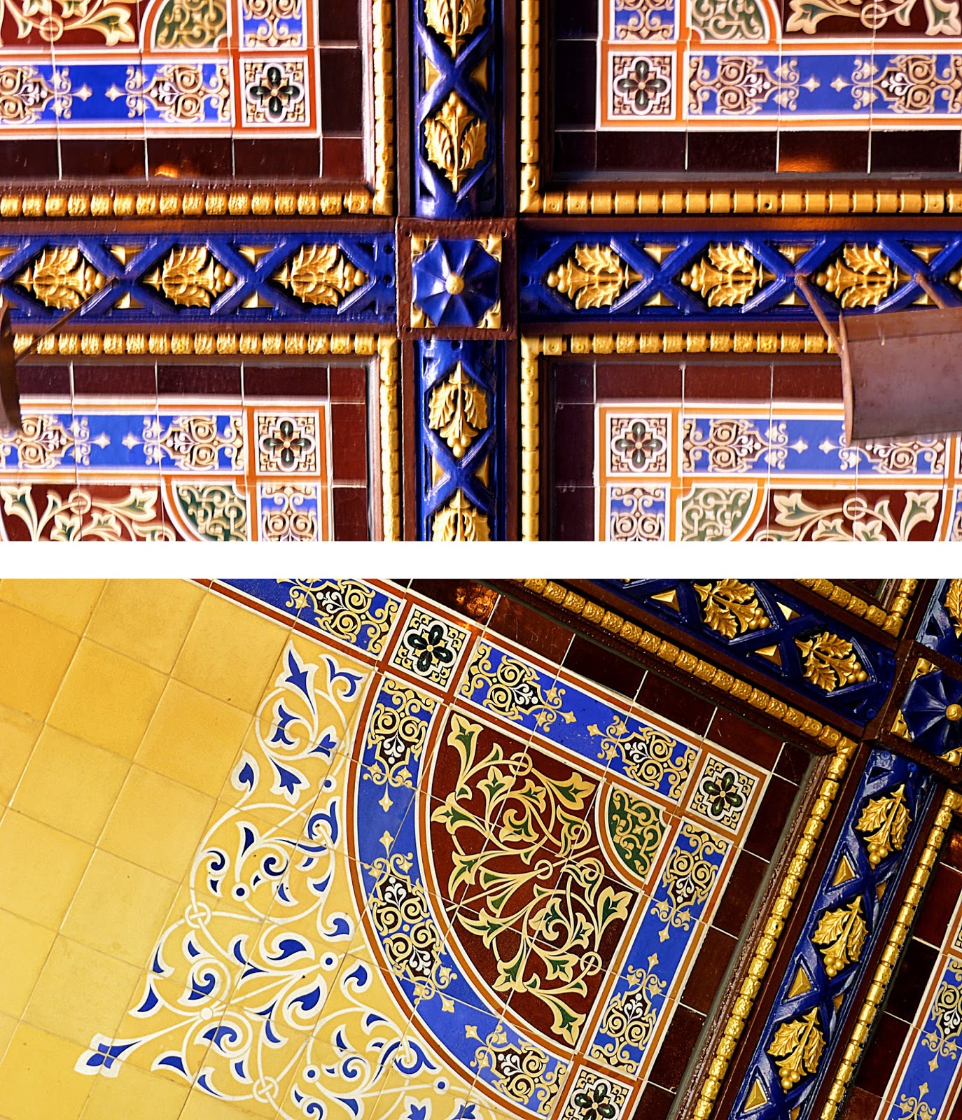 The dazzling tiles of a Central Park ceiling