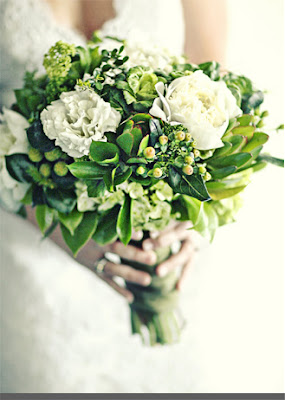 green wedding flowers