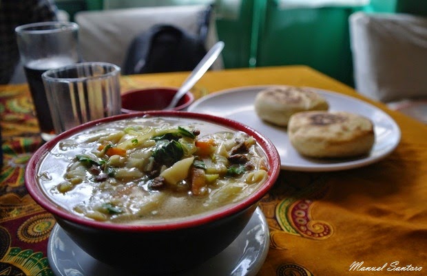 Bodhnath, Double Dorjee Restaurant. Thukpa Bodhnath, Double Dorjee Restaurant. Thukpa
