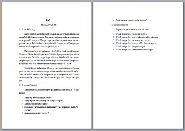 Contoh Makalah Tentang Korupsi Contoh Makalah Docx