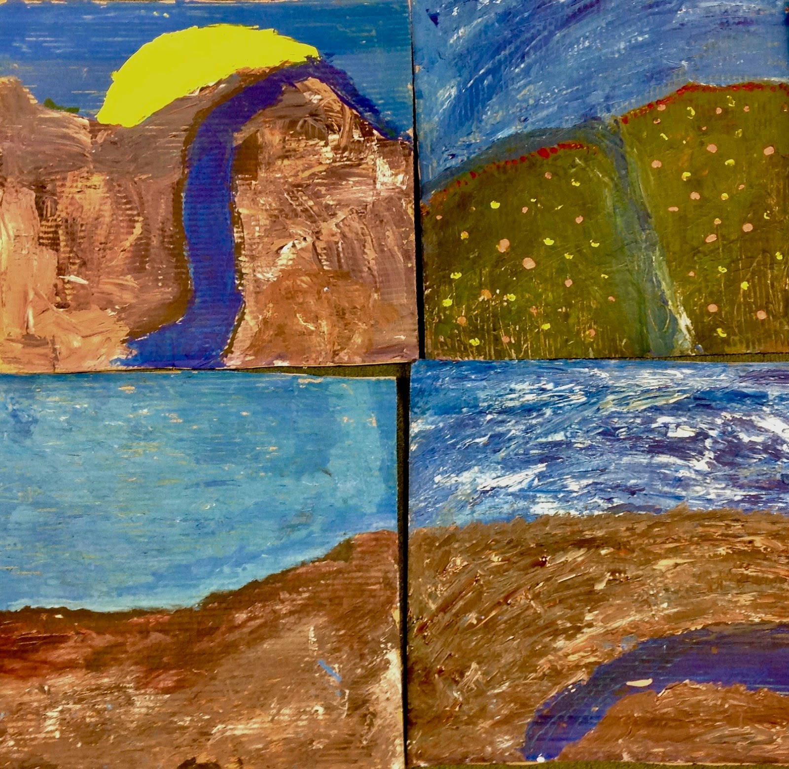TNPS Student Artists: YEAR 4 FRED WILLIAMS INSPIRED LANDSCAPES