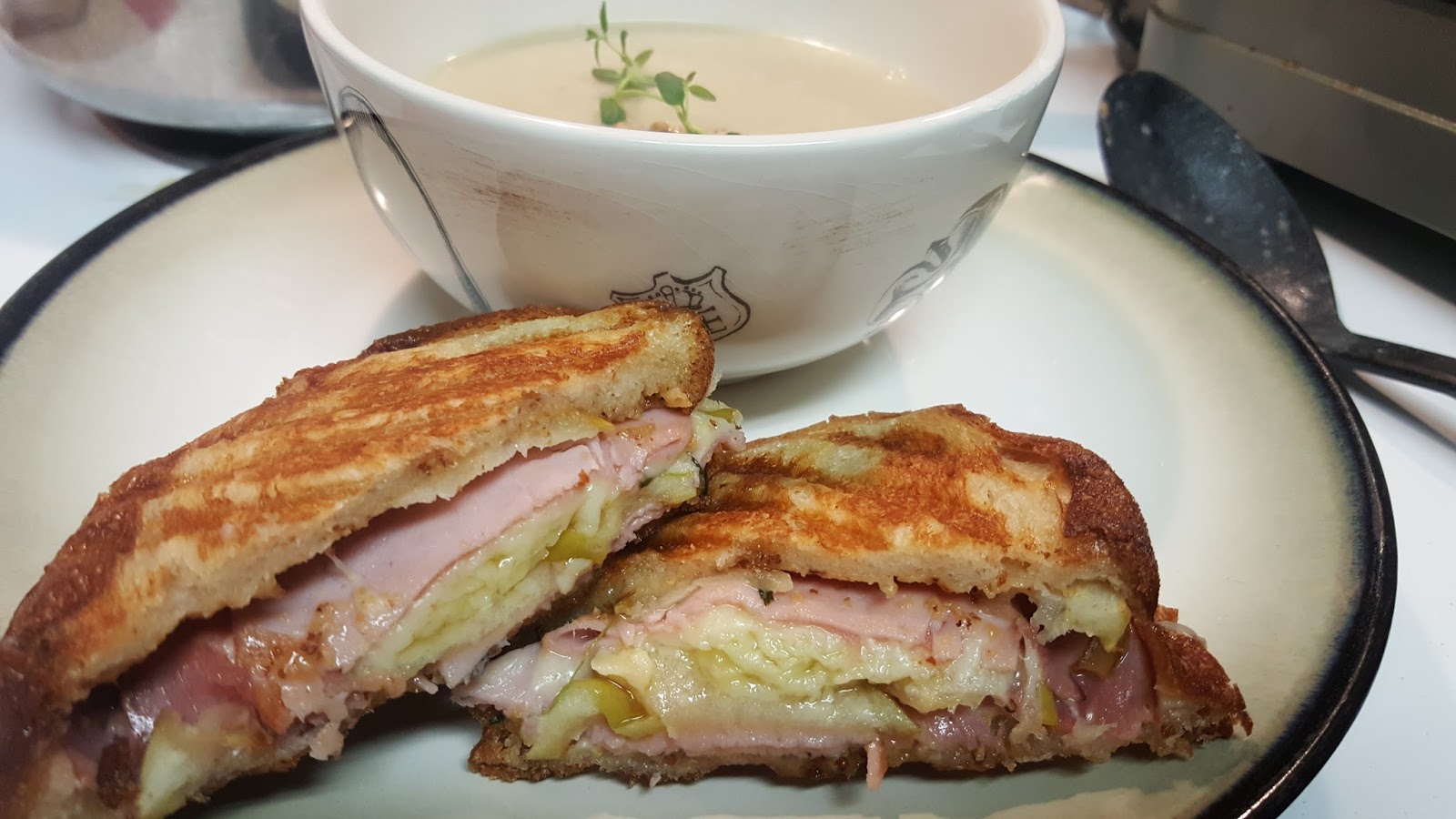 Gruyere, King of Comfort Cheese, Grilled Gruyere, Apple and Ham Panini's