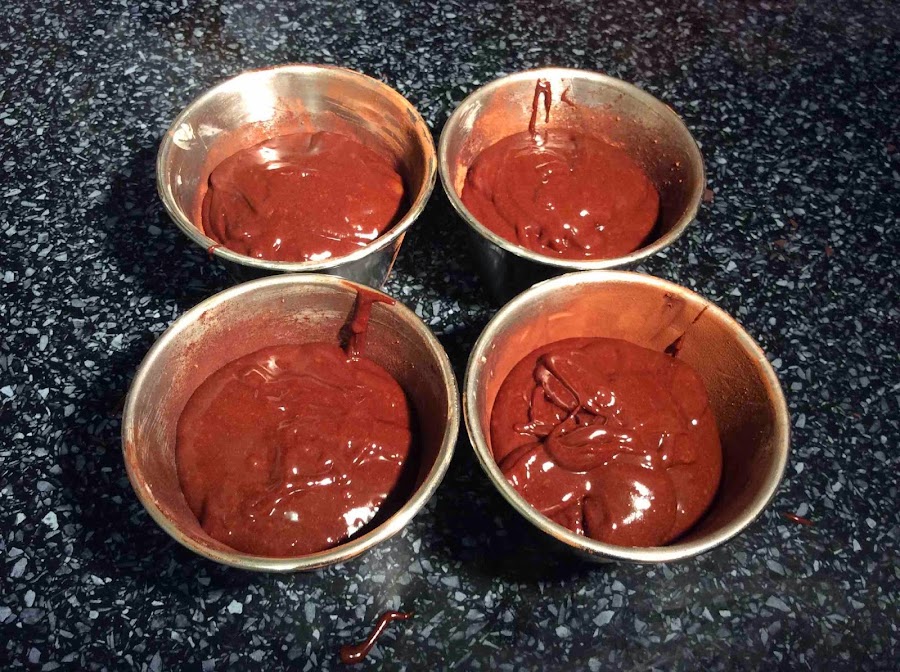 Coulants a punto para hornear