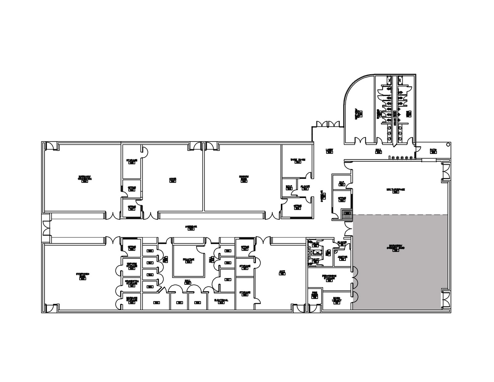Mata + Garcia Architects Sketchbook Weslaco High School Music Halls