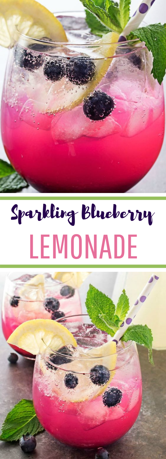 Sparkling Blueberry Lemonade #freshdrink #summerrecipe