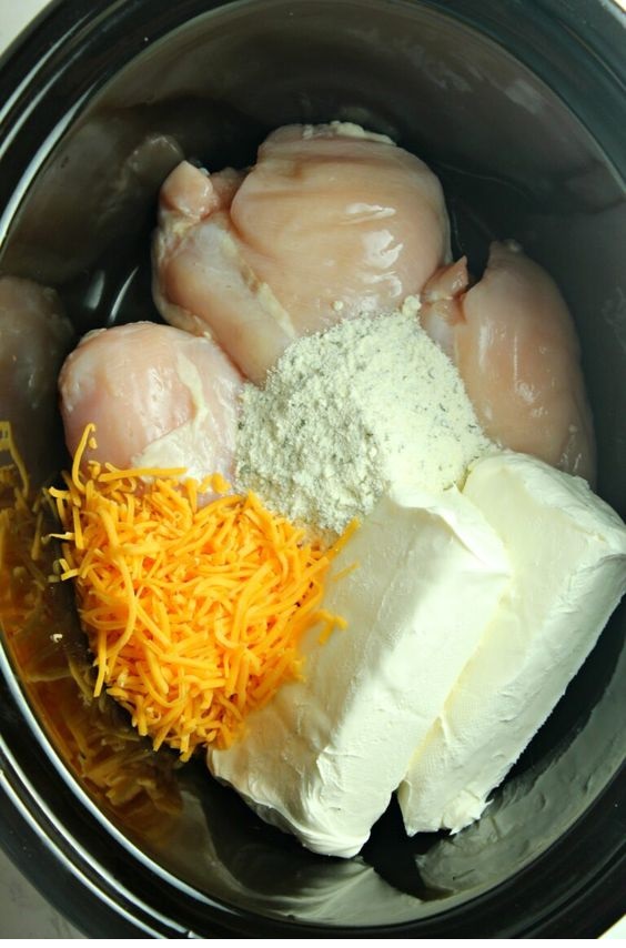 Slow Cooker Cream Cheese Crack Chicken