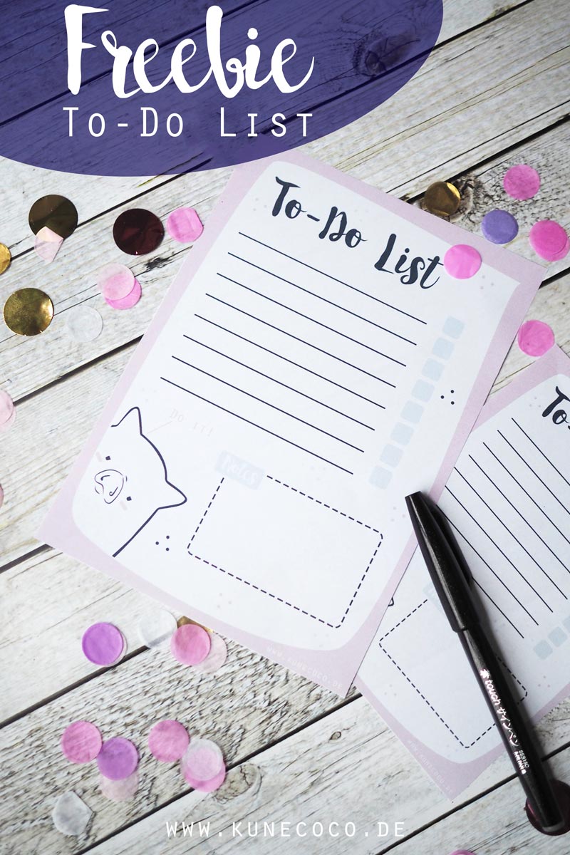KuneCoco • Freebie • To-Do List zum Downloaden To-Do Liste zum Downloaden