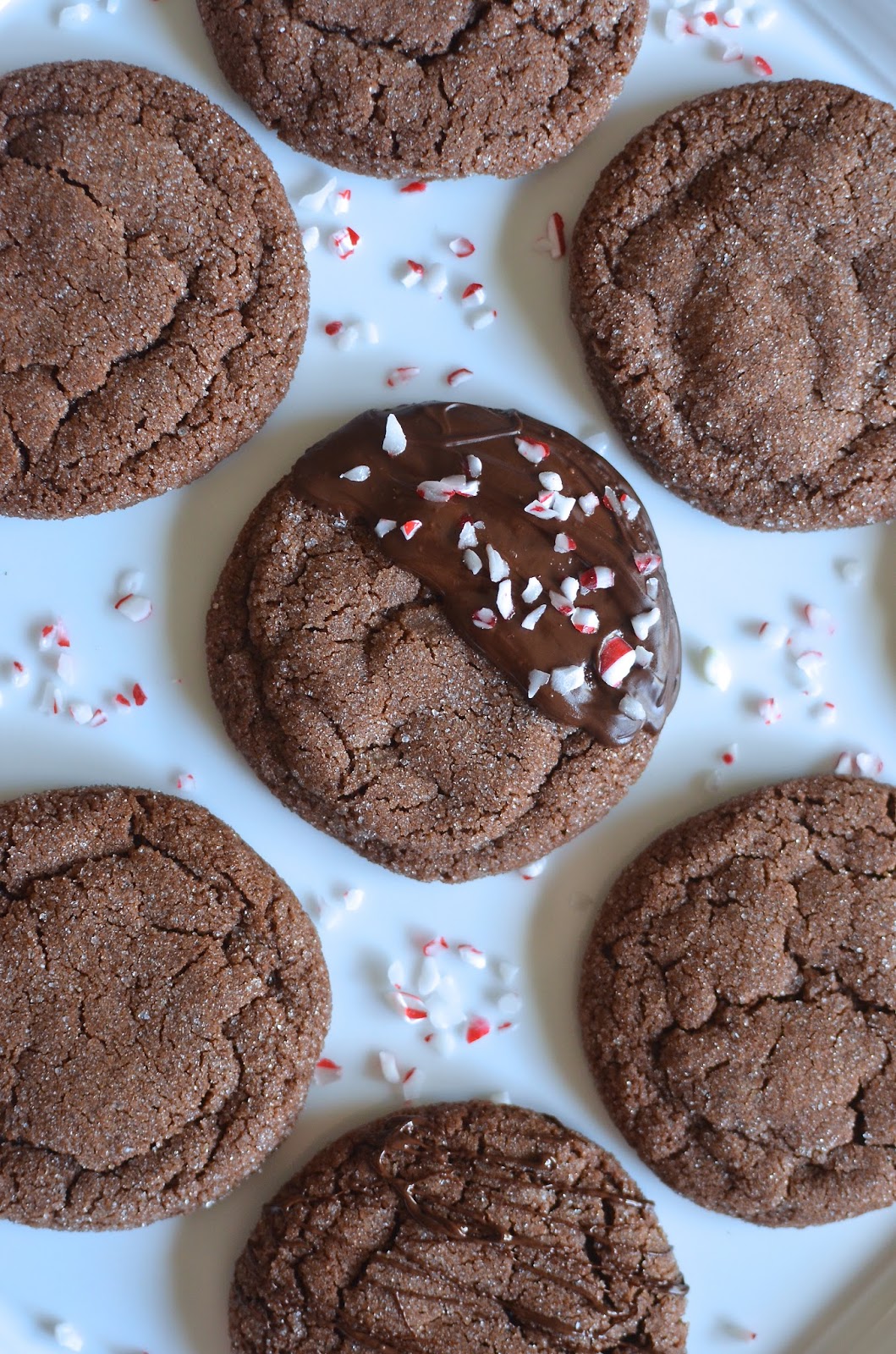 Playing with Flour Chocolate peppermint sugar cookies