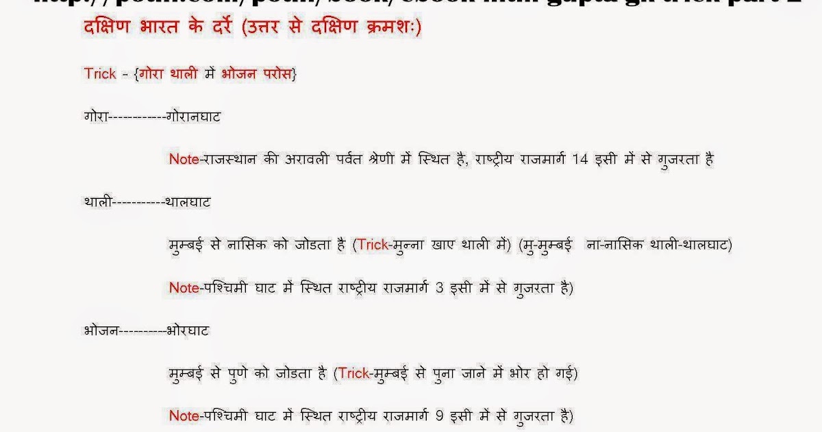 Competitive Students Corner दक्षिण भारत के दर्रे GK Trick Geography