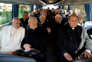 Pope on bus
