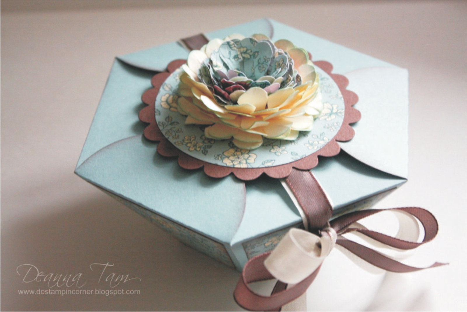 De Stampin' Corner Petal Cone Gift Box Tutorial For Sale