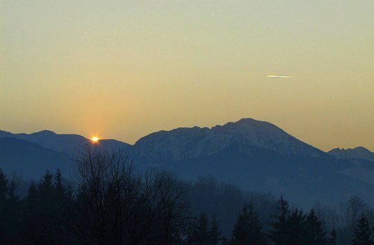 Zachód słońca z Bachledzkiego Wierchu.