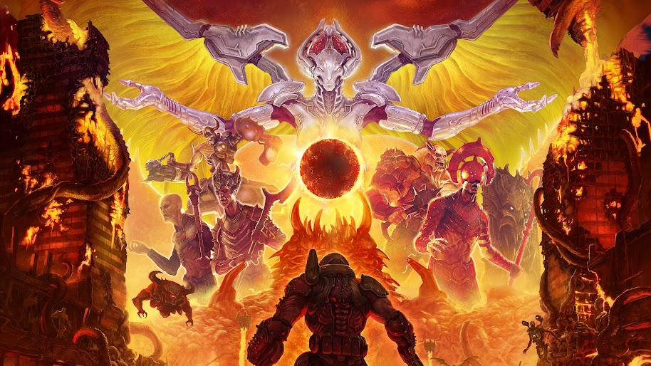 Doom Eternal Doomguy Monster Poster 8k Wallpaper 23