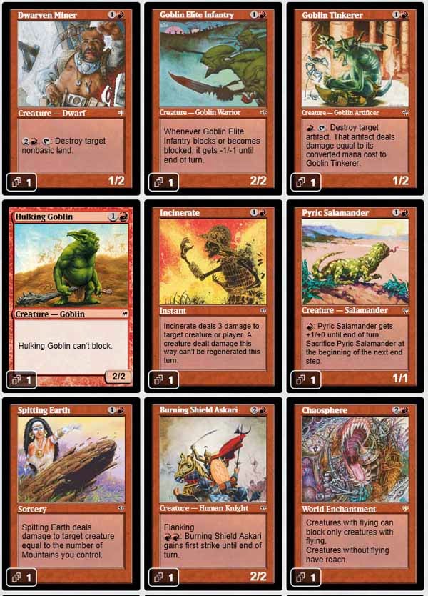 Magic the Gathering Adventures [Legacy] A Red deck only with cards