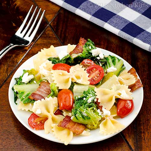 BLT Pasta with Goat Cheese