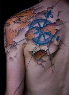 3d tatoo compass 3d тату компас