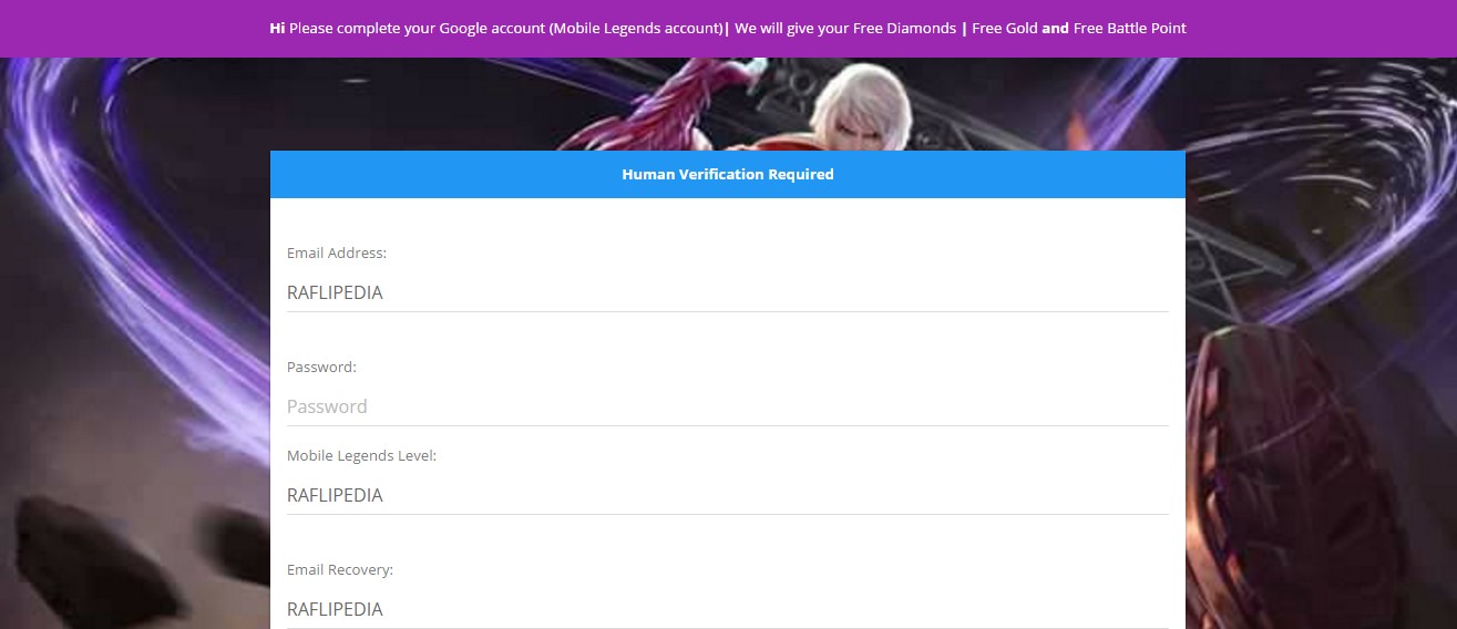 Link Phising Mobile Legends