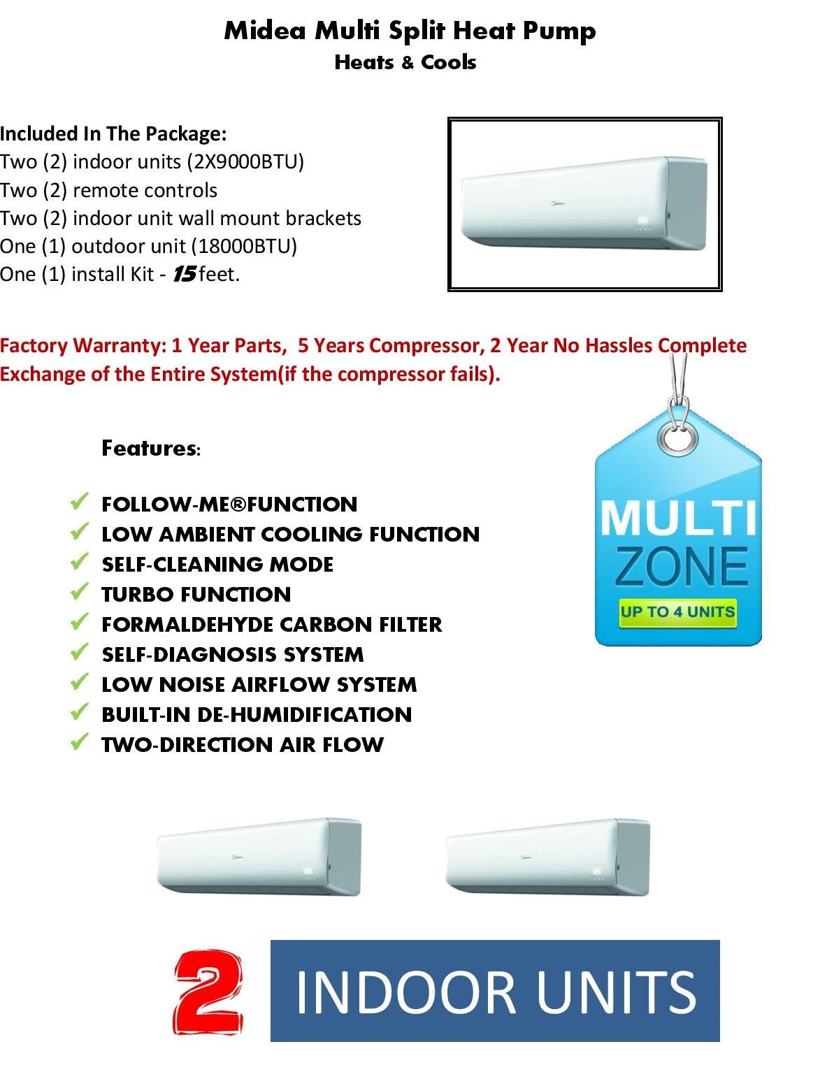 The Best Mini Split Dual Zone Heat Pump AC.