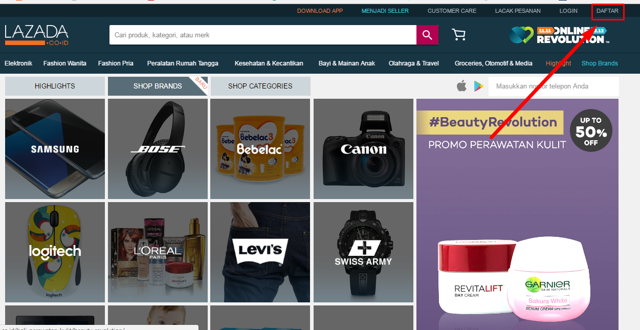 Cara Mendaftar Akun Di Lazada - Belanja Online