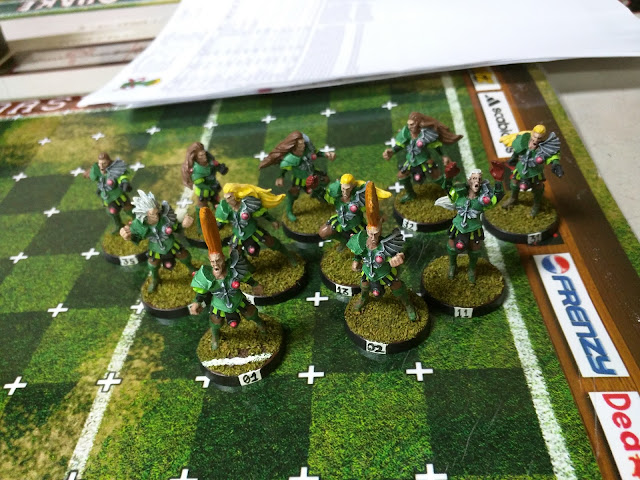 Wood Elves at the West Coast Quake Wood Elves on the Blood Bowl Field