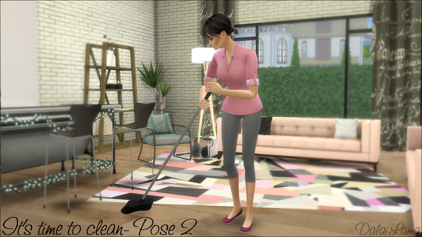 Sims 4 CC's The Best Cleaning Set and Poses by Semi®amide and DalaiLama