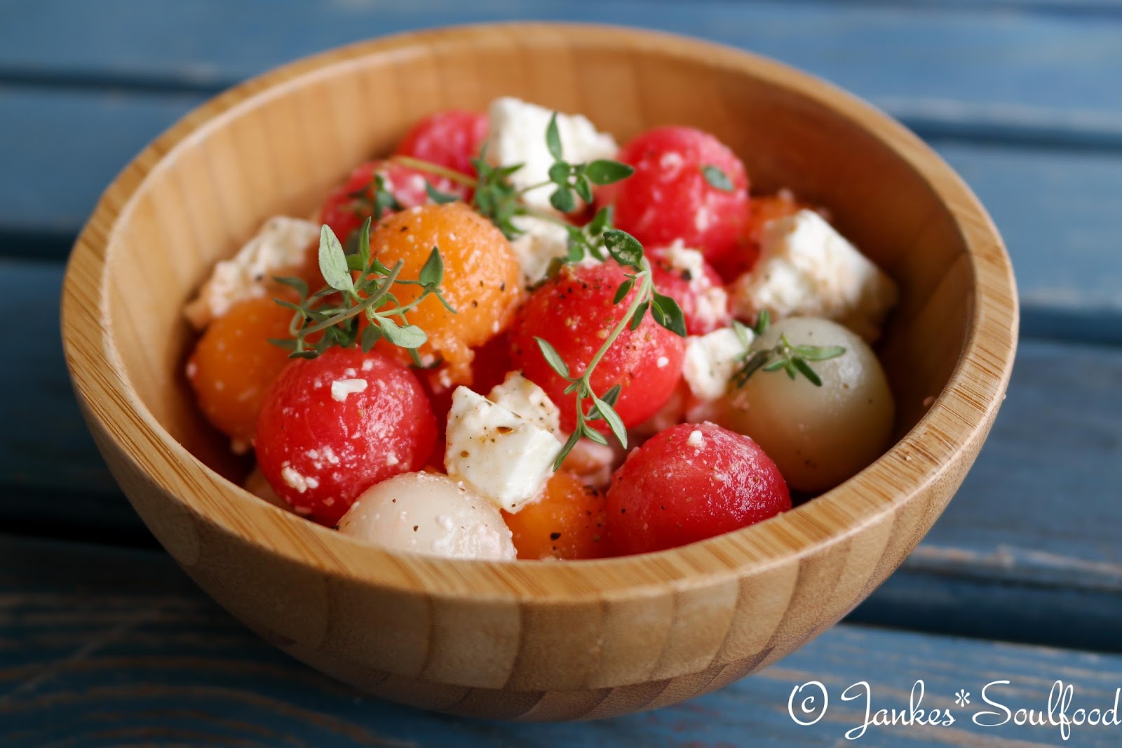 Jankes*Soulfood : Herrlich frischer Melonen-Feta-Salat