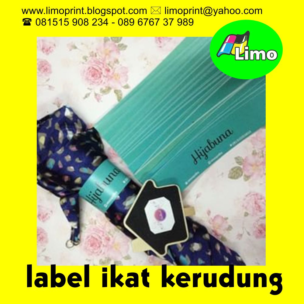 LIMO PRINT LABEL PENGIKAT KERUDUNG