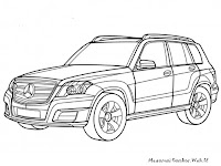 Mobil Mercedes GLK-Class Untuk Diwarnai Anak-Anak