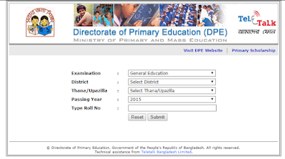 Search Primary School Certificate-psc result 2015 here