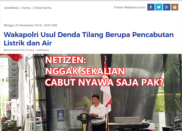 Komentar - Komentar Favorit, Gara-Gara Usul Denda Tilang Diganti Cabut Listrik dan Air